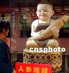图:中国第一 人参娃娃 成为上海老药店 成员