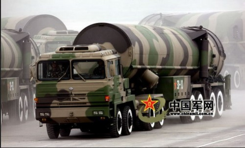 英媒:中国试射最强df41洲际导弹 能带10枚核弹