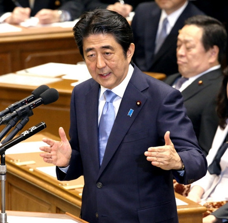 安倍在国会表达修宪意愿 称将作为日本大选焦点 