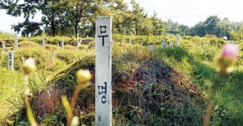 图3 韩国坡州市的“朝鲜•中国军人墓地”。