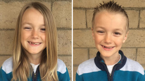 男童曾留长发捐助癌症患者 剪发后也患癌坚强面对