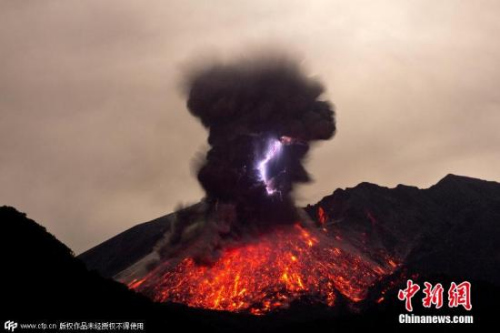 资料图：日本火山喷发
