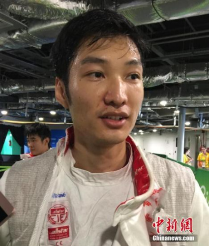 中国选手雷声在赛后接受采访。 中新网记者 张素 摄 中国选手雷声在赛后接受采访。 中新网记者 张素 摄