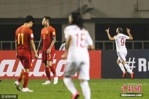 国足遗憾不敌叙利亚是一个转折点 图片来源：视觉中国