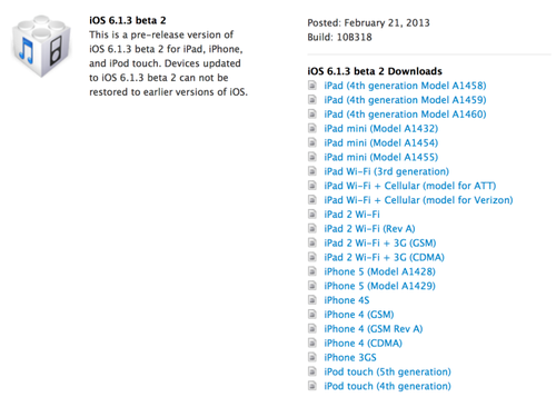 封堵越狱 苹果近期推送iOS6.1.3系统