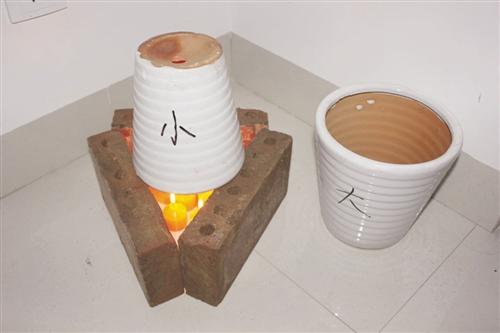 大学生用蜡烛花盆自制取暖神器40分钟升温12