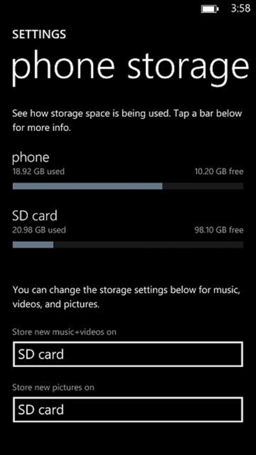 Windows Phone 8将支持128GB MicroSD卡