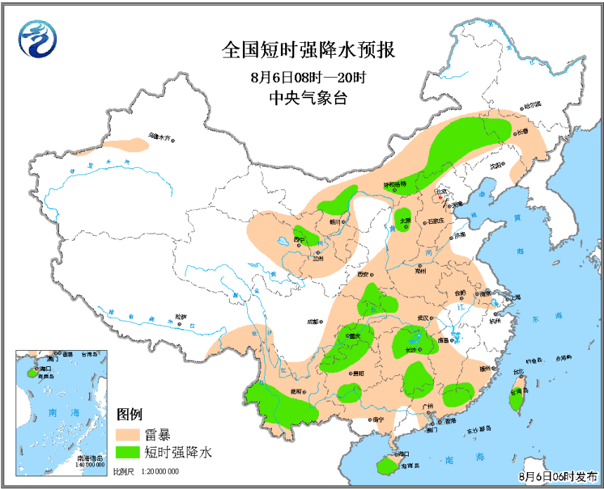 华北江南西南等地将有强对流天气 津京冀等地有降水