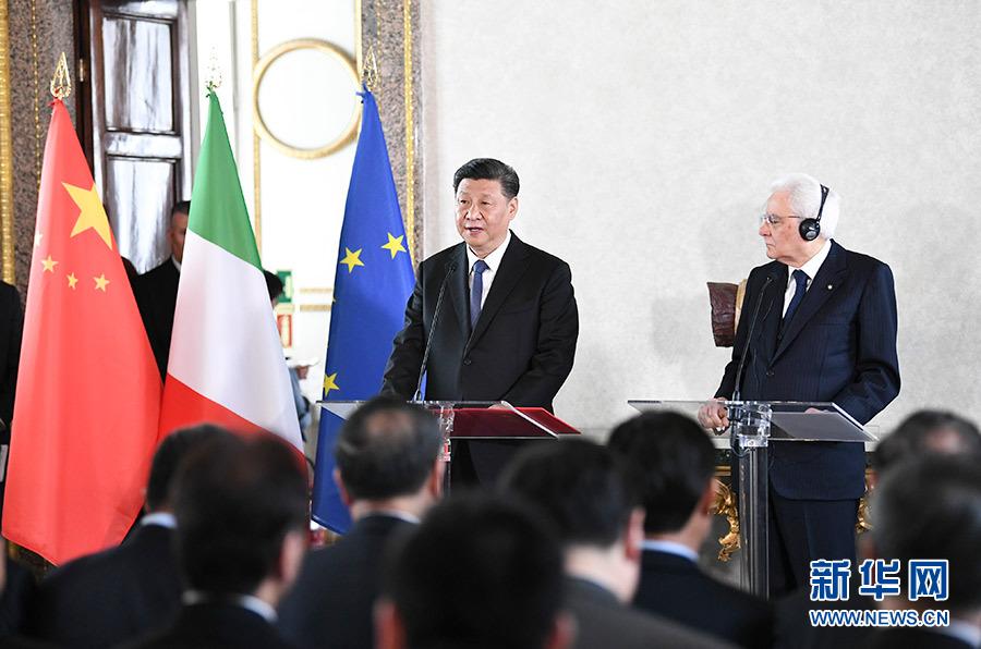 习近平和意大利总统马塔雷拉共同会见出席中意企业家委员会、