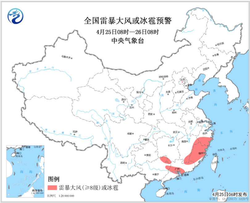 江南华南等地有强降雨和强对流 冷空气影响长江以北地区