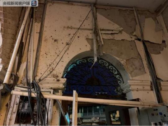 斯里兰卡受袭教堂对媒体开放 爆炸痕迹清晰可见