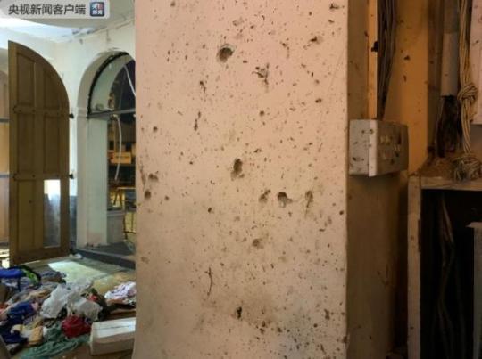斯里兰卡受袭教堂对媒体开放 爆炸痕迹清晰可见