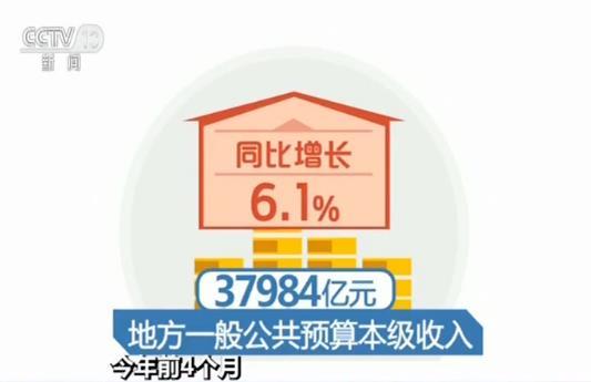 今年前4个月我国财政收入同比增长5.3%