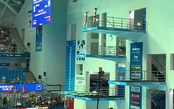 中国选手夺得2019游泳世锦赛男女混双10米跳台冠军