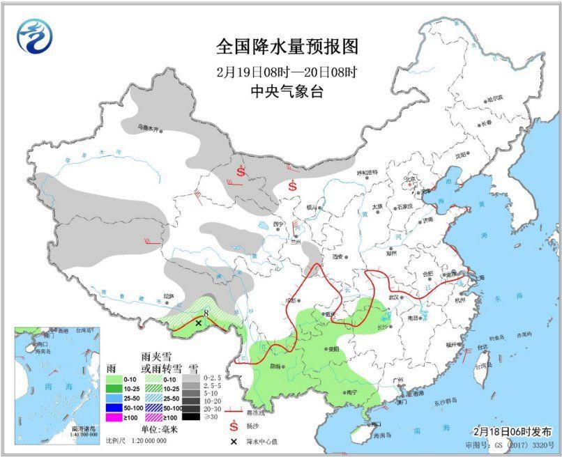 中东部雨雪稀少气温升 江南本周冲击20℃