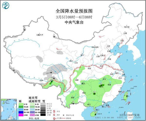 南方阴雨持续在线 全国大部气温回升