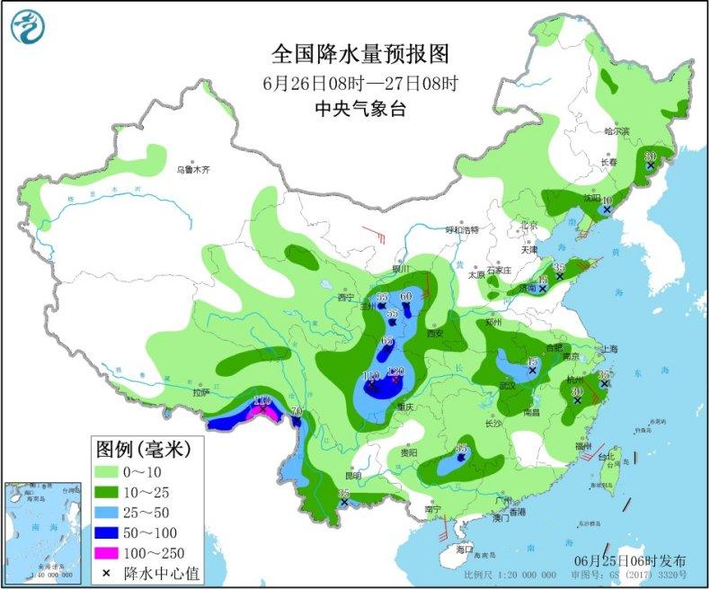 广西至江南一带有强降雨 华北东北等地多对流性天气
