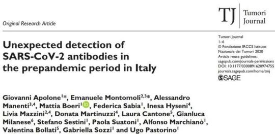 热点 | 意大利去年9月或已存在新冠病毒！钟南山公布一个新数字…