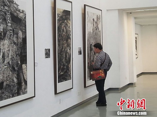 甘肃省国画作品北京展出近90幅作品亮相（图）