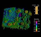 月球南极地形清晰图片 
