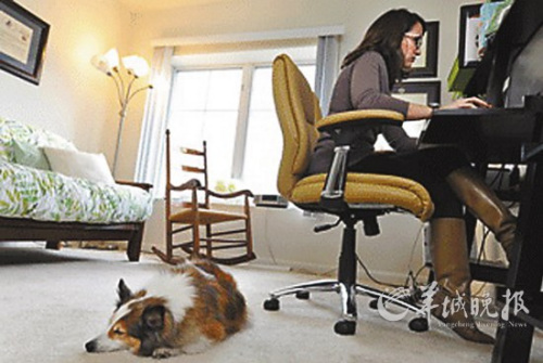 美国千禧一代女性在家办公 生活工作两不误