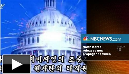 朝鲜发布最新视频:美国国会遭轰炸陷入火海(图
