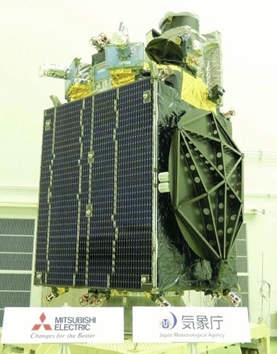 日本公开新气象观测卫星主体 能传输彩色卫星图