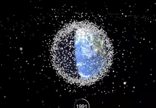 一分钟影片看58年来太空垃圾变化：多到包住地球 
