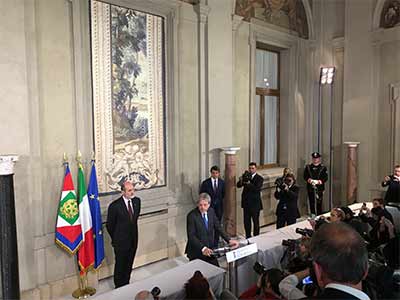意大利总统任命真蒂洛尼为总理还需两院通过信任投票