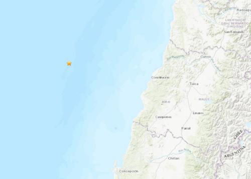 智利西部海域发生5.2级地震震源深度10公里