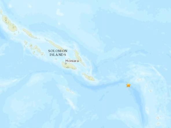 所罗门群岛东南部海域发生5.0级地震震源深度10公里