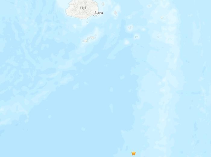 斐济南部海域发生5.1级地震震源深度542.4公里