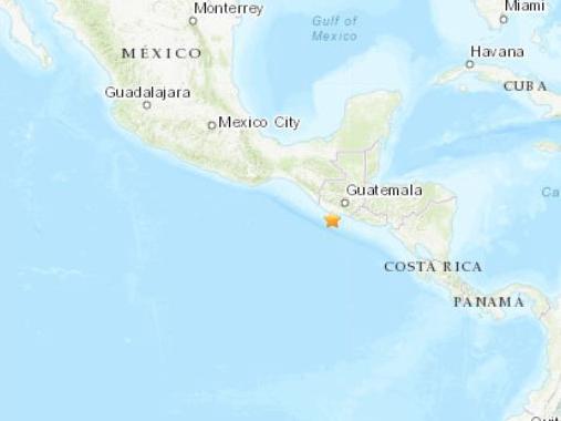 危地马拉西南部海域发生5.9级地震震源深度31.9公里
