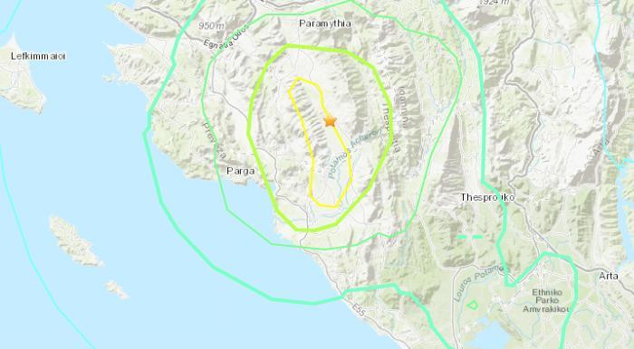希腊西部地区发生5.7级地震震源深度10公里