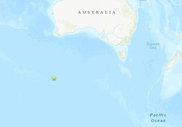 西印度洋南极洲海岭发生5.6级地震，震源深度10千米