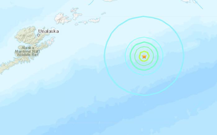 美国阿拉斯加南部海域5.6级地震震源深度12.7公里
