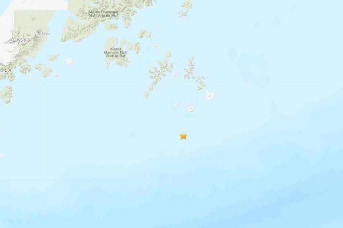 美阿拉斯加州附近海域5.1级地震震源深度31.3公里