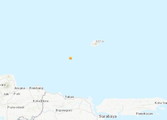 印尼附近海域发生5.1级地震震源深度599.7公里