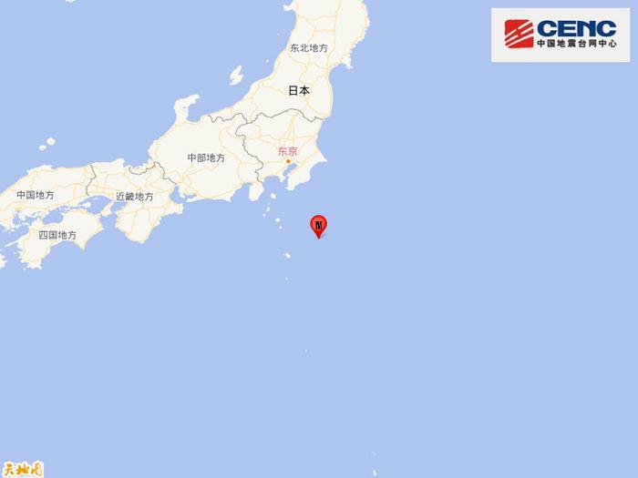 日本本州东岸远海发生5.4级地震震源深度60千米
