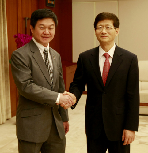 孟建柱会见马来西亚内政部副部长李志亮