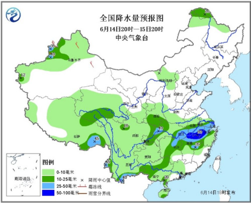 南方雨带向北调整 鄂苏皖沪将步入雨期