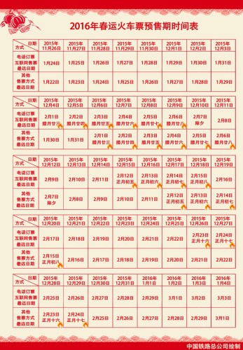 16年春运火车票26日开售开行列车比去年增14 5 中国新闻网