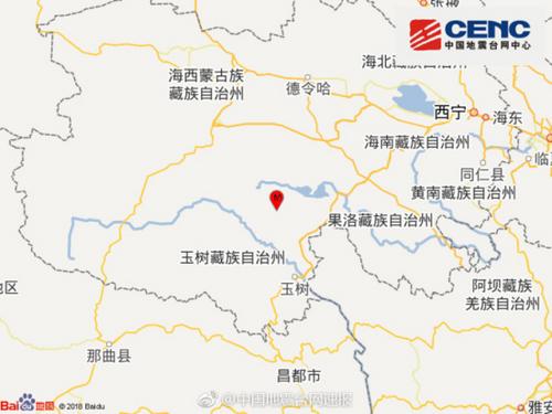 青海玉树州称多县发生5.3级地震震源深度9千米