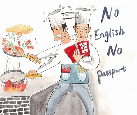 工作签证雅思要求高 赴英华人厨师难跨英语门