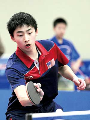 十七岁华裔高中生入选美国乒乓球国家队(图)