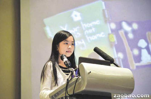 保护动物权益发声 新加坡10岁华人女生演讲走