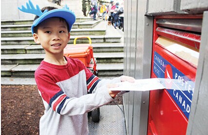 中国侨网-加拿大7岁华裔男童致信圣诞老人 盼