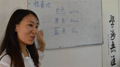 中国侨网中文教师在教授汉语。（中国网）
