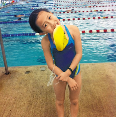 第一次参加游泳比赛