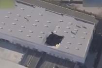 美国一架F-16撞进大楼